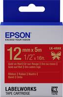 EPSON LK-4RKK Ruban satin Or/Rouge 12/5-1