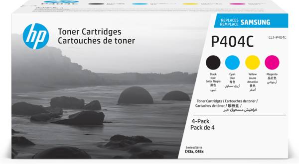 Pack de 4 toners HP CLT-P404C (SU365A)