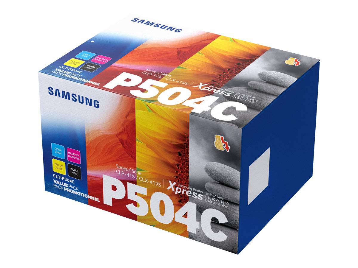 Pack 4 toners 1 noir + 3 couleurs CLT-P504C HP-1