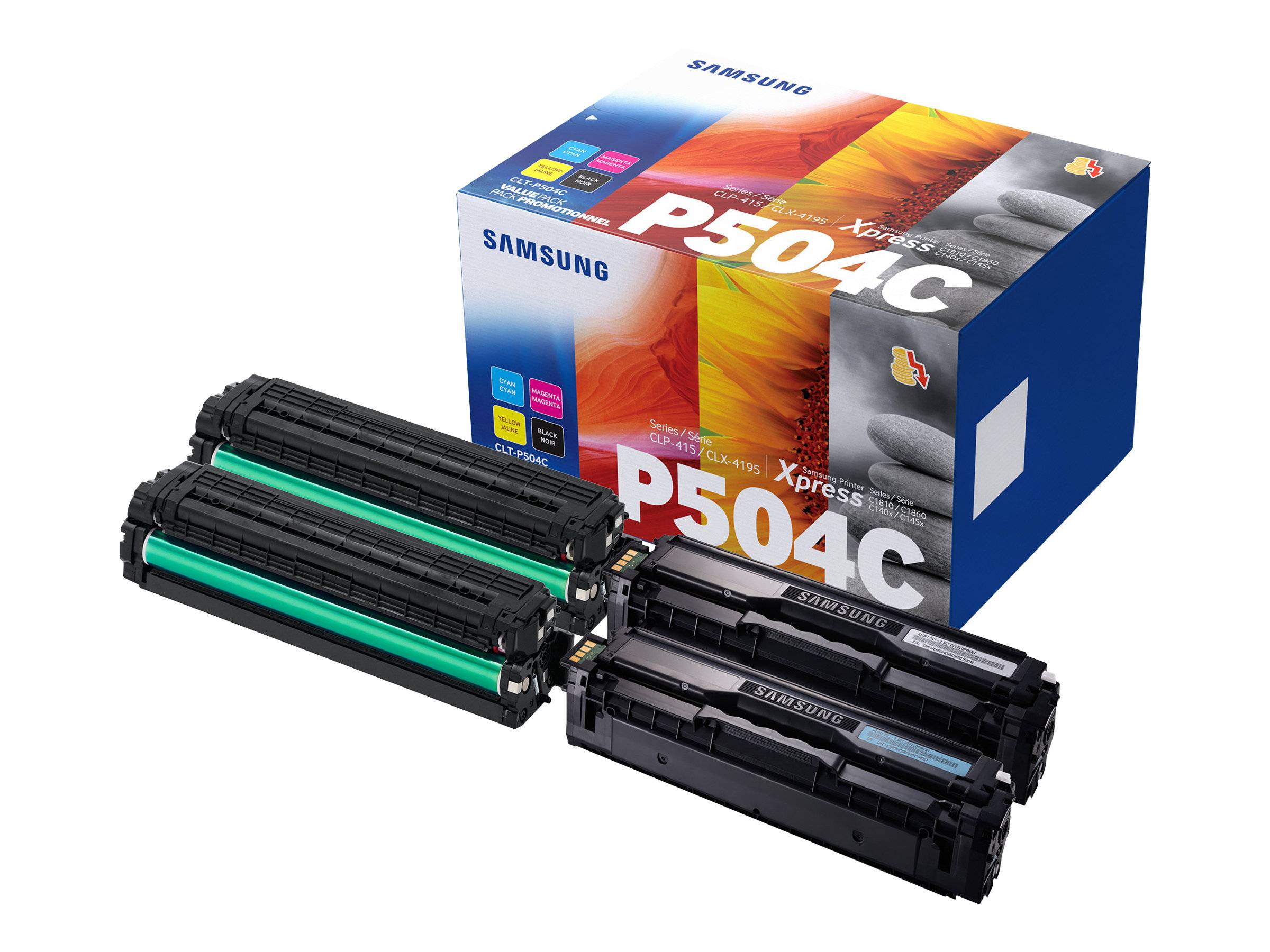 Pack 4 toners 1 noir + 3 couleurs CLT-P504C HP-2