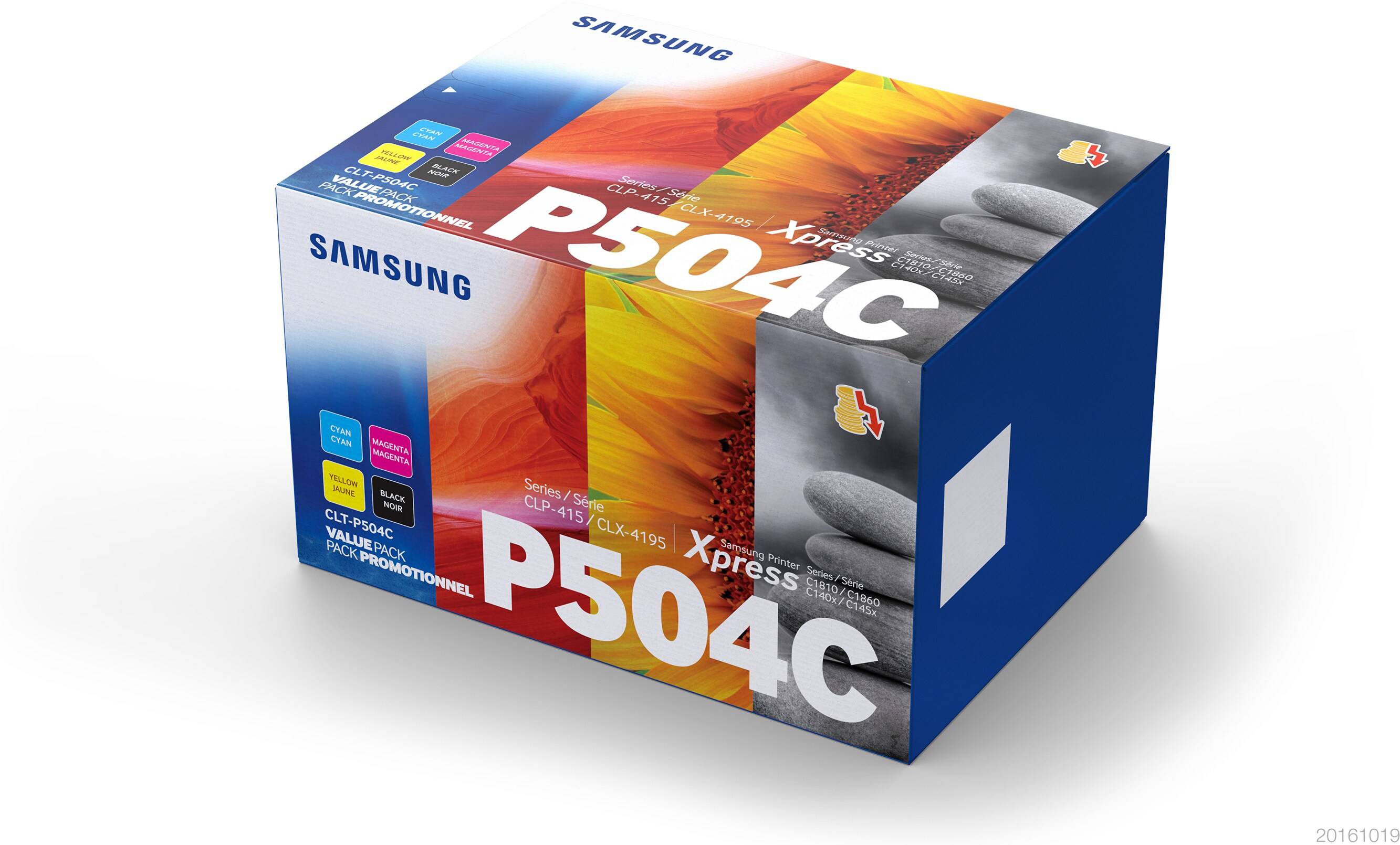 Pack 4 toners 1 noir + 3 couleurs CLT-P504C HP-3
