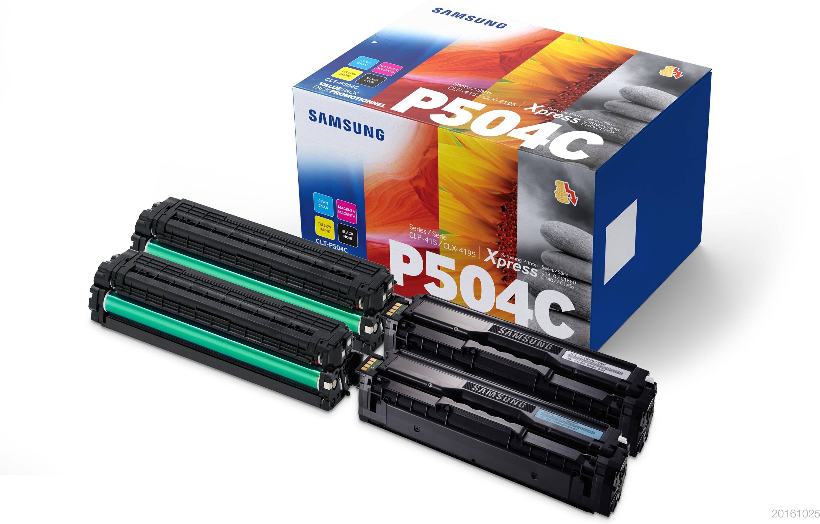 Pack 4 toners 1 noir + 3 couleurs CLT-P504C HP-4
