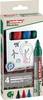Marqueurs effaçables rechargeables Ecoline Edding E28 - Pochette de 4 couleurs assorties
