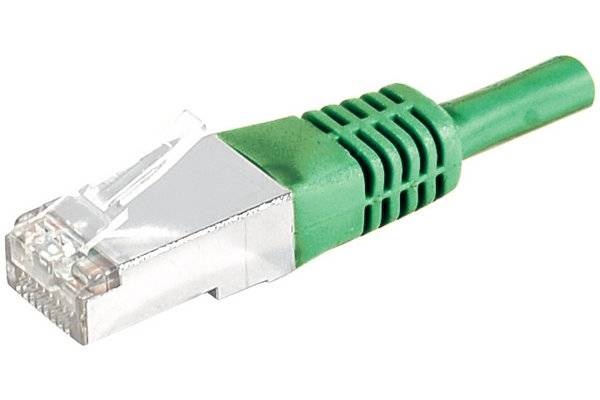 Cordon RJ45 catégorie 6A S/FTP vert - 1 m