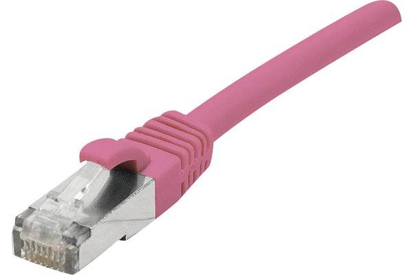 Cordon RJ45 catégorie 6A F/UTP LSOH snagless rose - 20 m