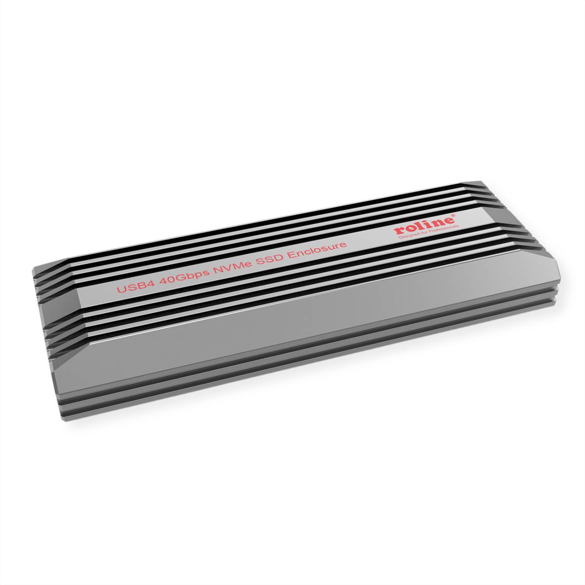 ROLINE Boîtier externe SSD, M.2, NVMe vers USB 4 Gen 3x2 type C-1