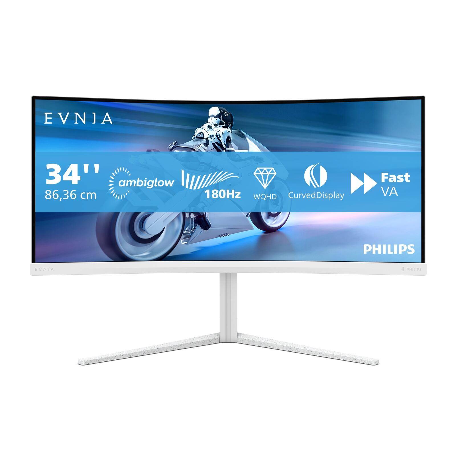 Philips Evnia 5000 34M2C5501A/00, 86,4 cm (34"), 3440 x 1440 pixels, Wide Quad HD, LCD, 1 ms, Blanc-0