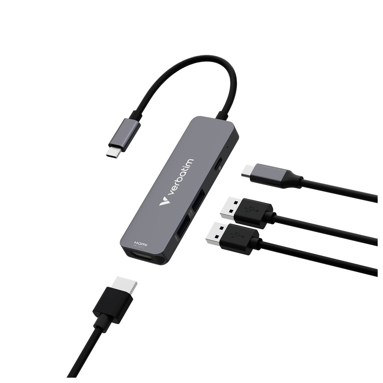 Hub Verbatim, USB-C Essentials, 4 ports HDMI, 2 ports USB-A, 1 port USB-C PD, emballage blister.-1