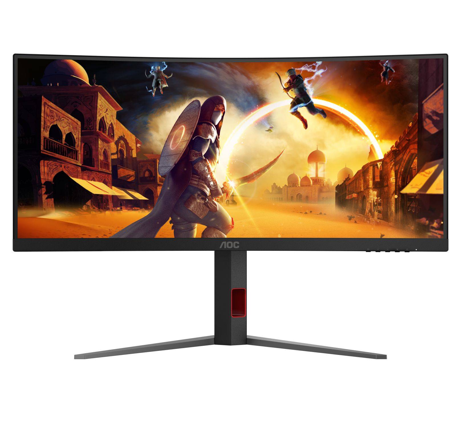 AOC G4 CU34G4, 86,4 cm (34"), 3440 x 1440 pixels, Wide Quad HD, LED, 1 ms, Noir, Rouge-1