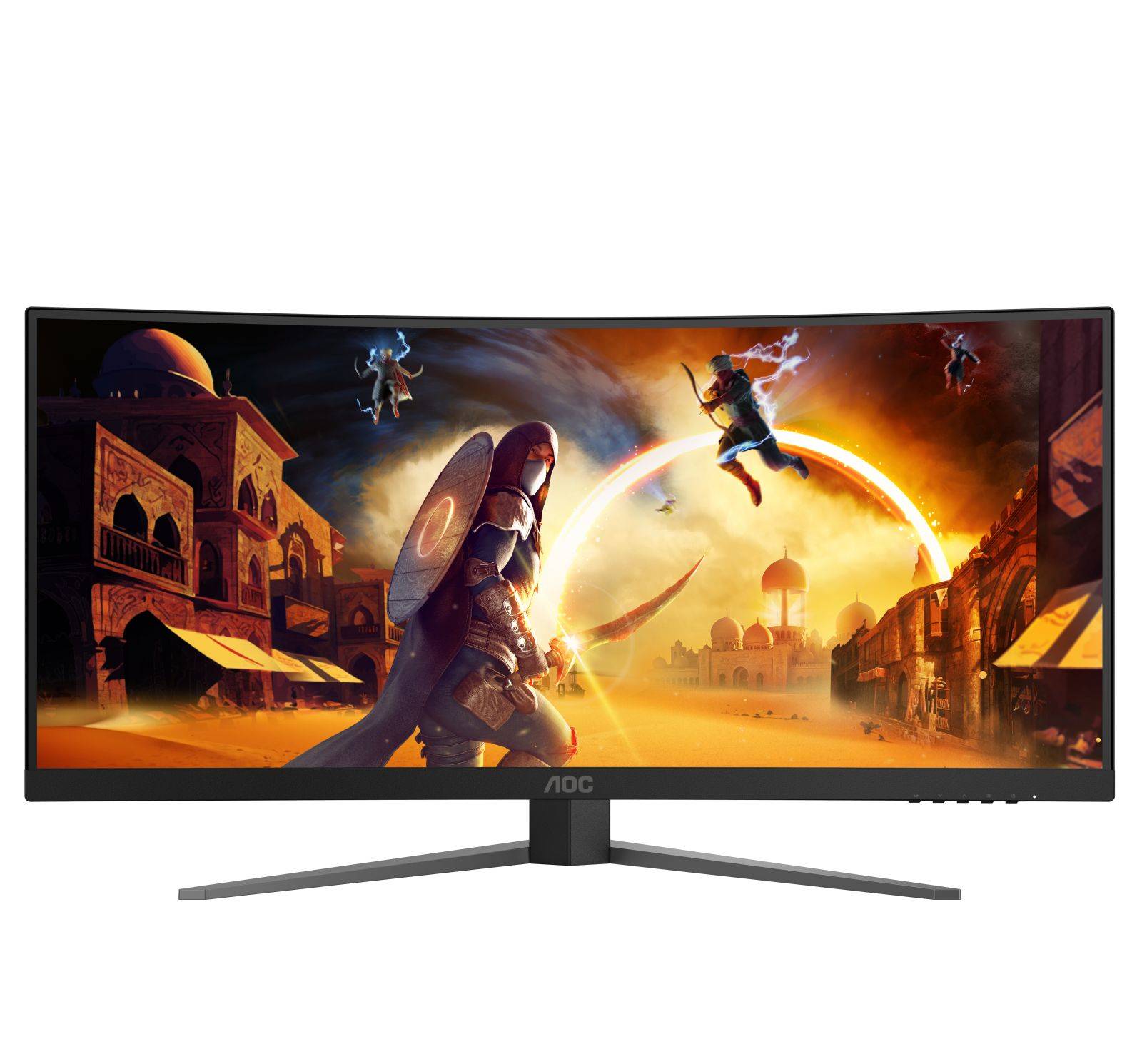 AOC G4 CU34G4, 86,4 cm (34"), 3440 x 1440 pixels, Wide Quad HD, LED, 1 ms, Noir, Rouge-2
