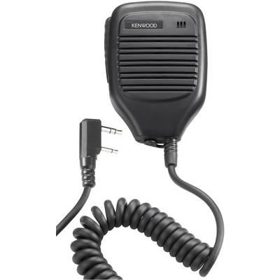 Microphone à main avec câble spiralé et jack 3,5 mm.