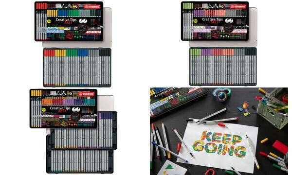 Feutre Stabilo Creative Tips couleurs assorties - Boite métal de 30-2