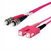 TELEGÄRTNER Câble adaptateur duplex 50/125 OM4, 2x ST, 1x SC dpx, violet, 2 m