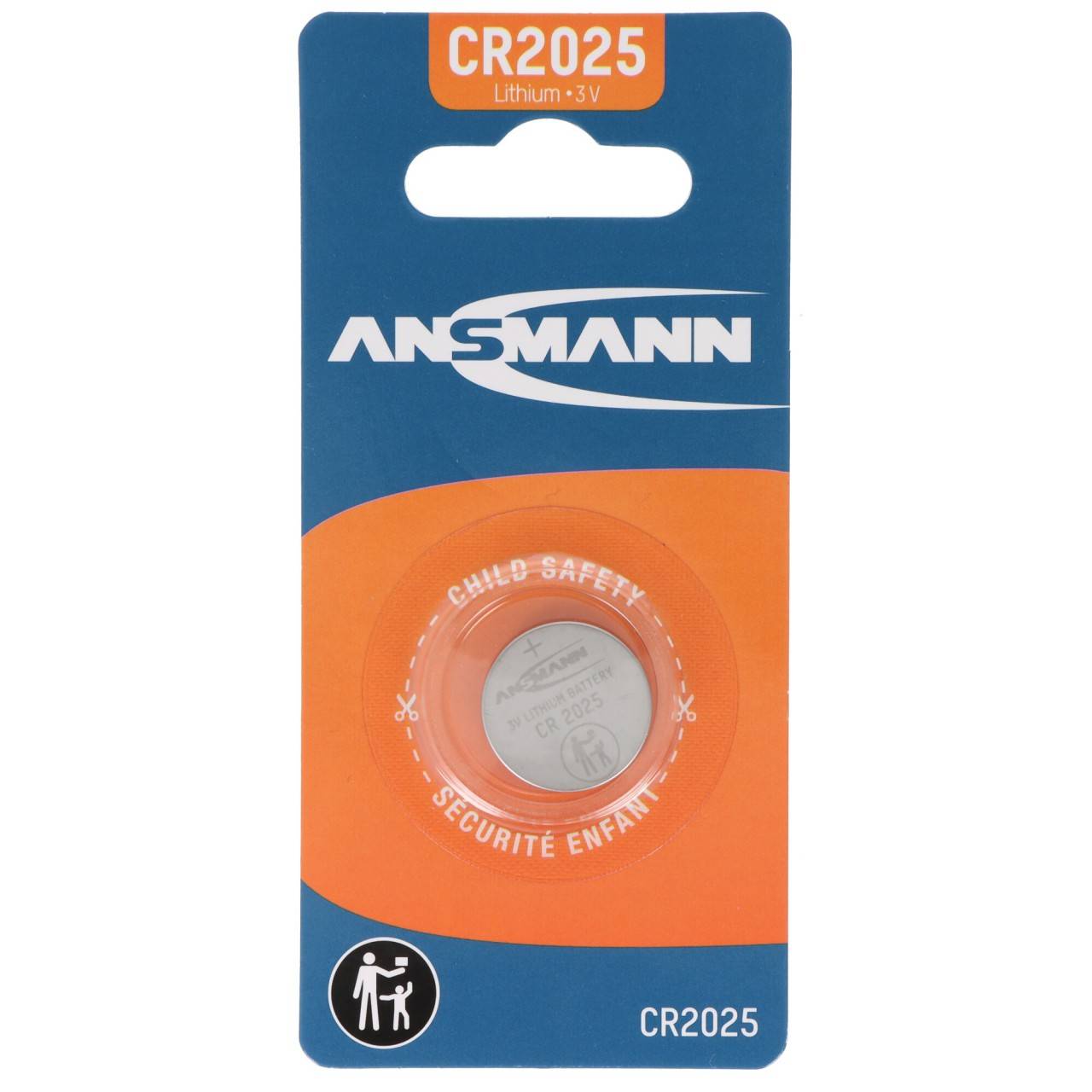 Pile bouton au lithium Ansmann CR2025, 3 volts-0