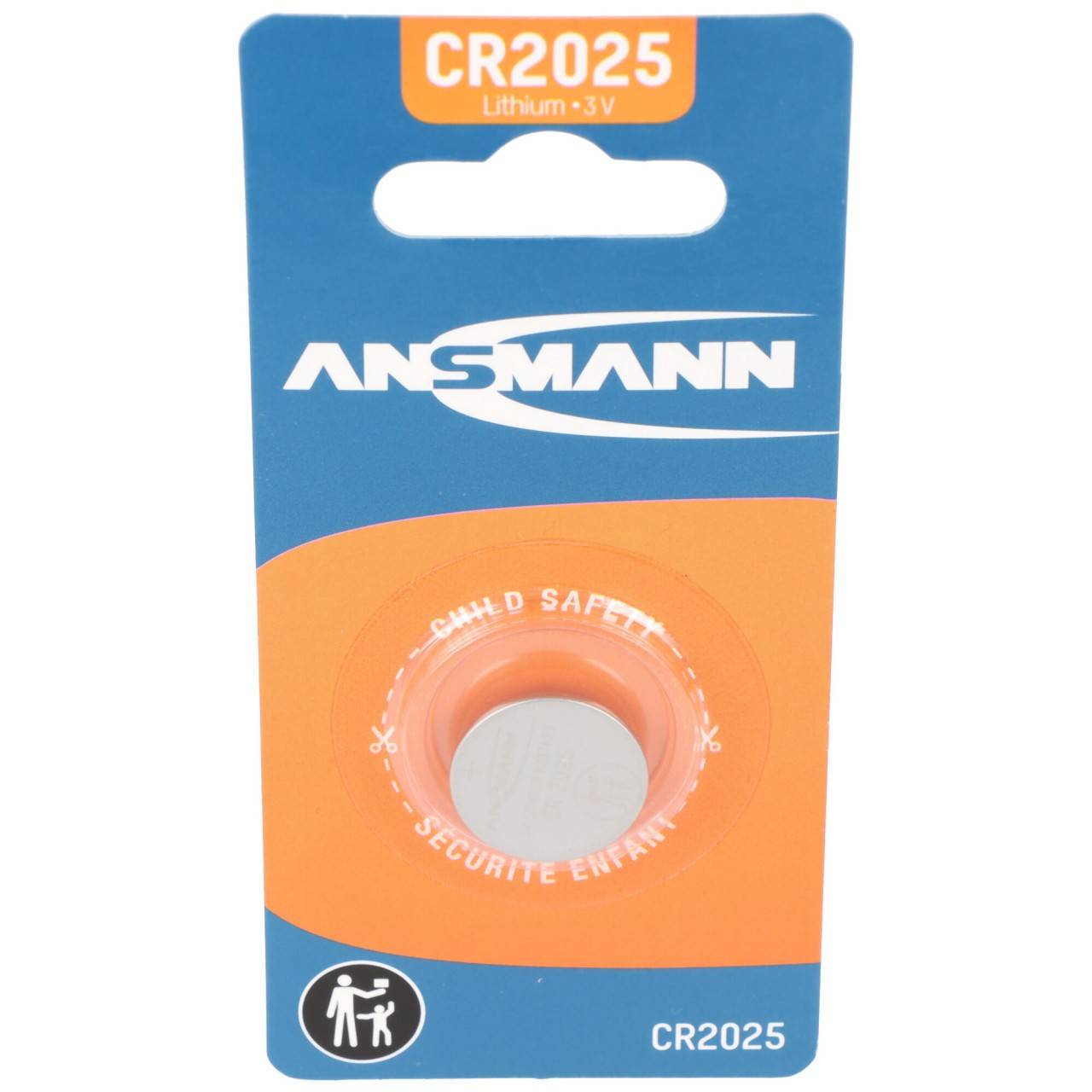 Pile bouton au lithium Ansmann CR2025, 3 volts-1