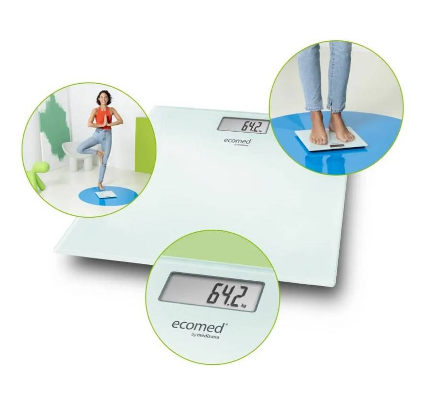 Ecomed PS-72E V2 Pèse-personne 23511 numérique Plage de pesée (max.)=150 kg blanc-2
