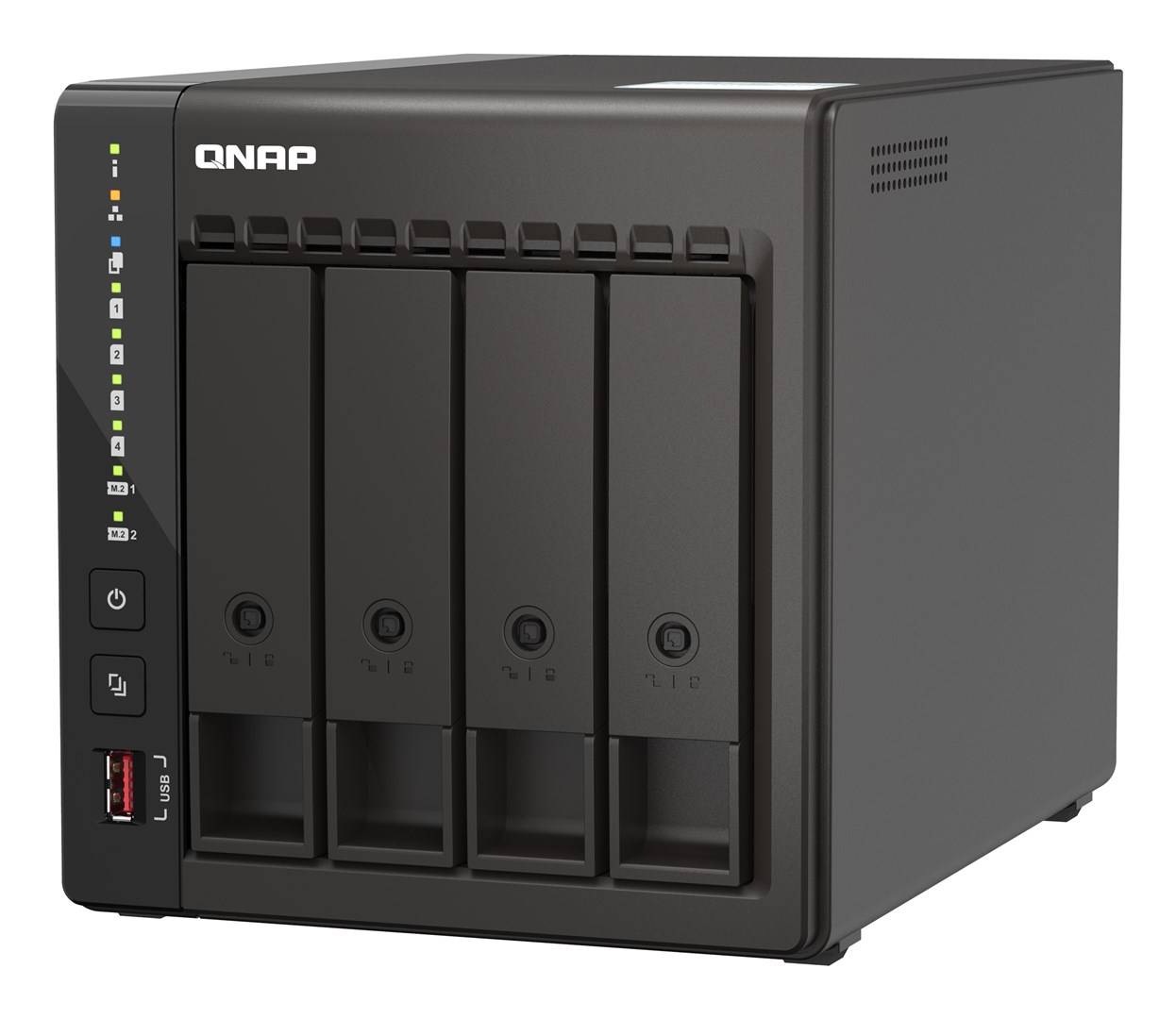 QNAP TS-453E-8G 4-bay desktop NAS Intel Celeron J6412 4C 2.0GHz burst 2.6GHz onboard 8Go RAM 2xHDMI 1.4b 2xM.2 2280 PCIe-6