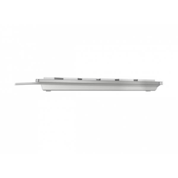 CHERRY KC 6000 Slim, Taille réelle (100 %), Avec fil, USB, QWERTY, Argent-2