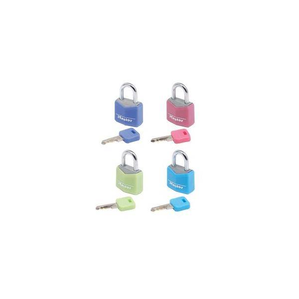 MASTER LOCK Petits Cadenas [Clés communes] [Pack Familiale de 4] [Couleurs assorties] 9120EURQCOLNOP-0