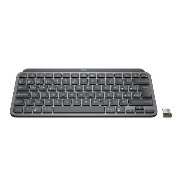 Logitech MX Keys Mini For Business, Sans fil, RF sans fil + Bluetooth, Commutateur de touche « ciseaux », AZERTY, LED, G-3