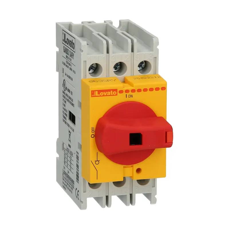 Interrupteur principal Lovato Electric GA063SARY-0