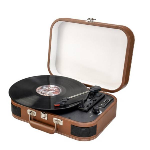 Platine vinyle portable multifonction Bluetooth rétro TD14