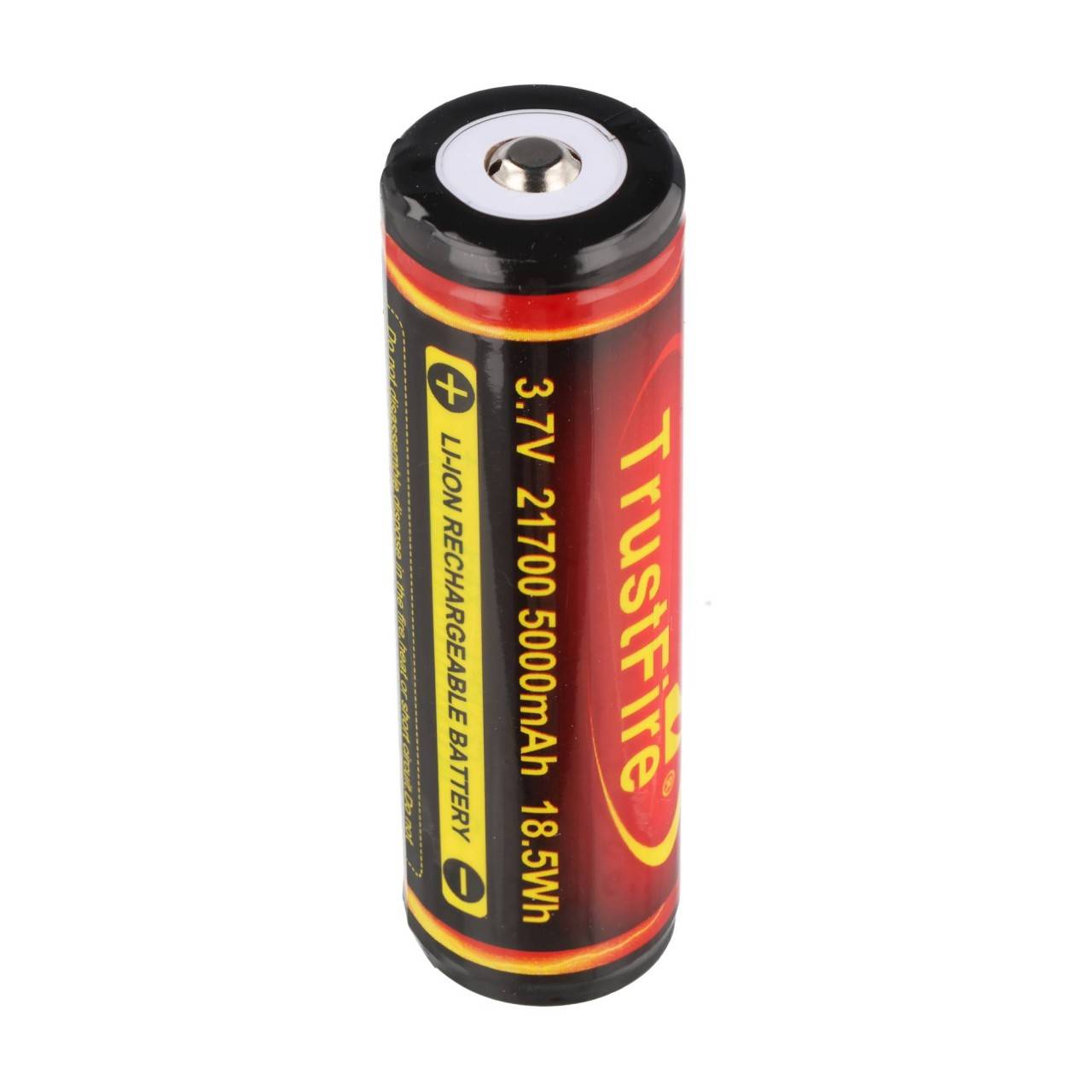 Batterie lithium-ion Trustfire 21700 5000 mAh 3,6 V - 3,7 V protégée par PCB 21,4 mm x 74,9 mm, pôle positif surélevé-0