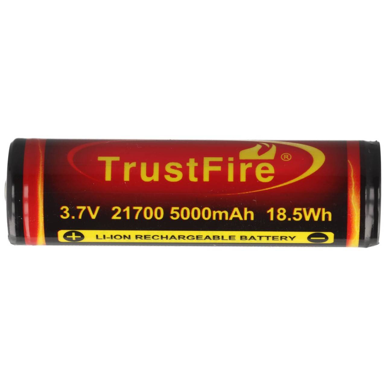 Batterie lithium-ion Trustfire 21700 5000 mAh 3,6 V - 3,7 V protégée par PCB 21,4 mm x 74,9 mm, pôle positif surélevé-3