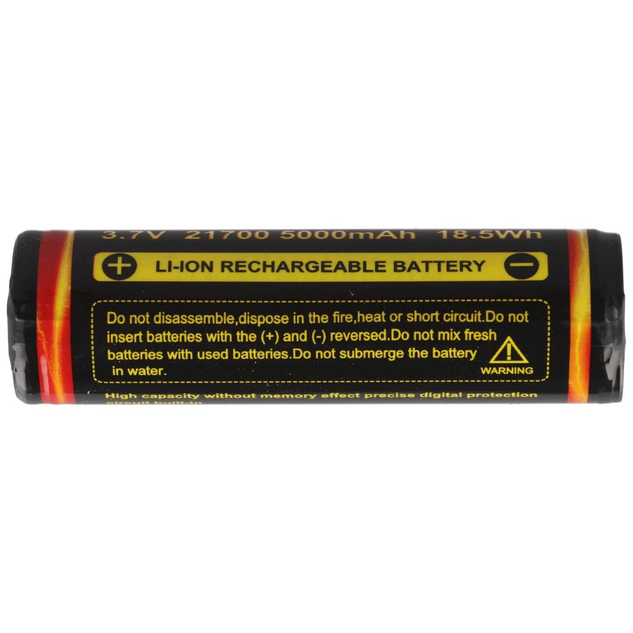 Batterie lithium-ion Trustfire 21700 5000 mAh 3,6 V - 3,7 V protégée par PCB 21,4 mm x 74,9 mm, pôle positif surélevé-4