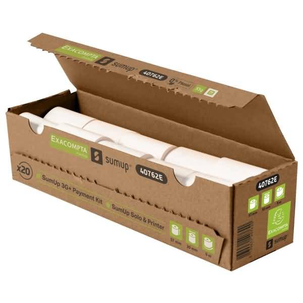 Bobines terminaux bancaires Exacompta 40762E - l 57 mm x L 9 m, Ø 30 mm - 1 pli(s) - paquet de 20-1