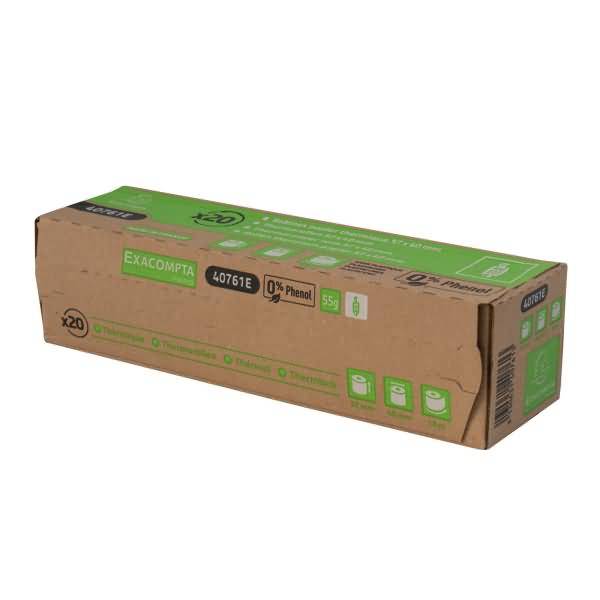Bobines terminaux bancaires Exacompta 40761E - l 57 mm x L 18 m, Ø 40 mm - 1 pli(s) - paquet de 20-1