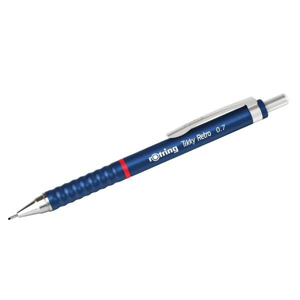 Portemine Tikky Rétro Rotring pointe 0,7 mm 2B corps bleu-0