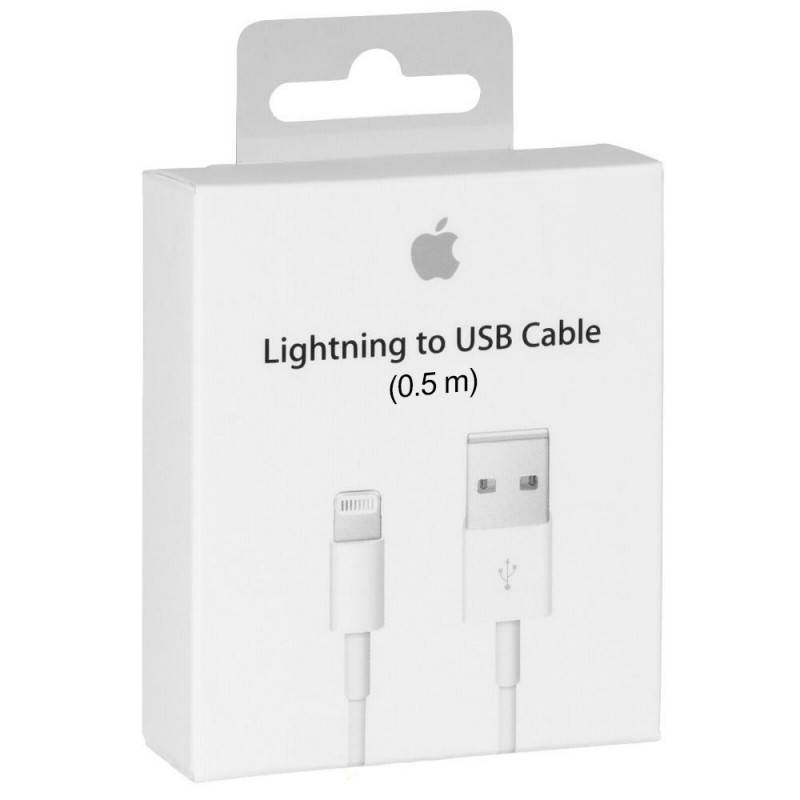 Apple ME291 Câble Lightning Original - 0.5m - Blanc (Blister)-0