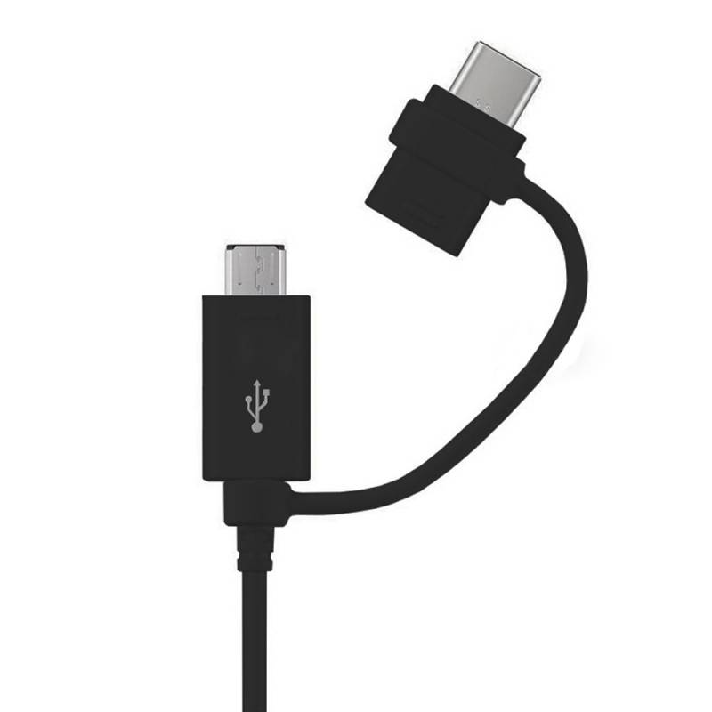 Samsung EP-DG950DBE - Câble Data combo Micro USB & Type C - 1.2m - Recharge rapide - Noir (En Vrac)-0