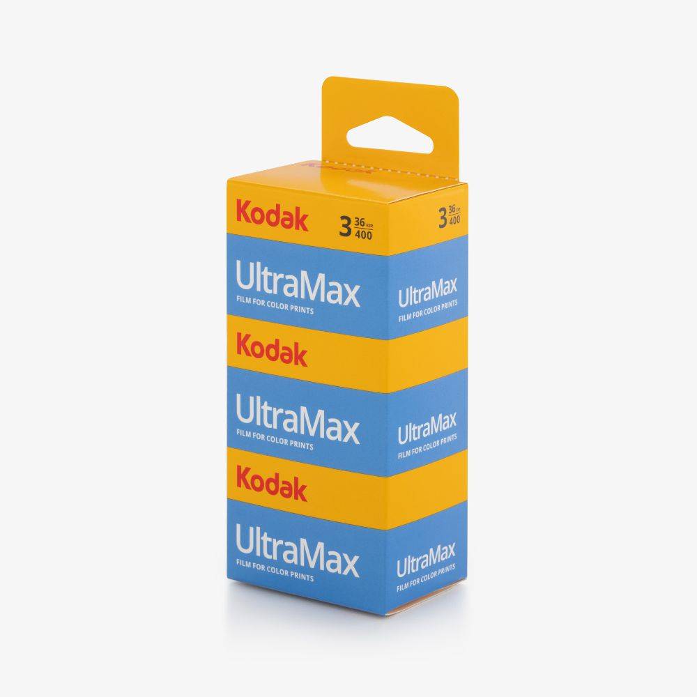 KODAK Blister Ultramax 135-24 Tpack - Pack de 3 Pellicules 35mm, ISO 400, 36 Exposiciones, Idéales pour Photos en Intér-0