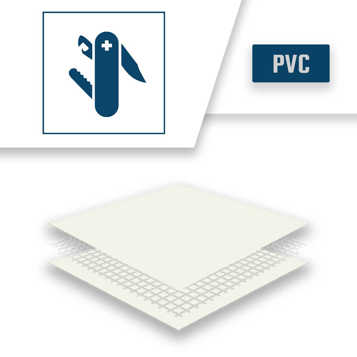 Bâche pvc sans oeillets 1,5x1 m xp640mu Blanche - garantie 10 ans Tecplast-4