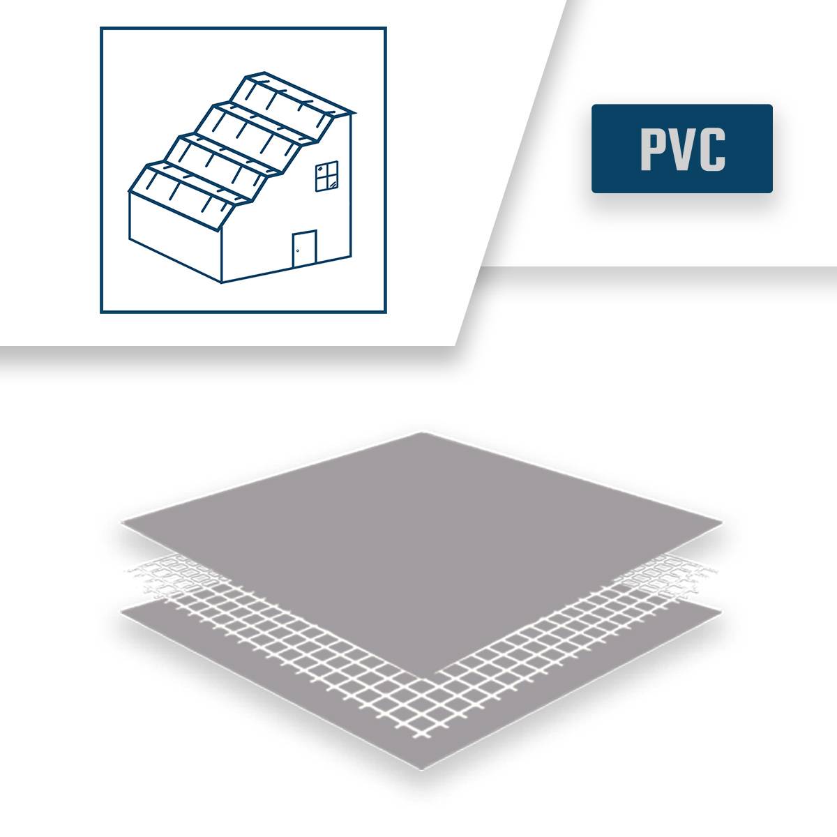 Bâche Chantier sans Oeillets 1,5x3 m XP640CH Grise - garantie 10 ans Tecplast-4