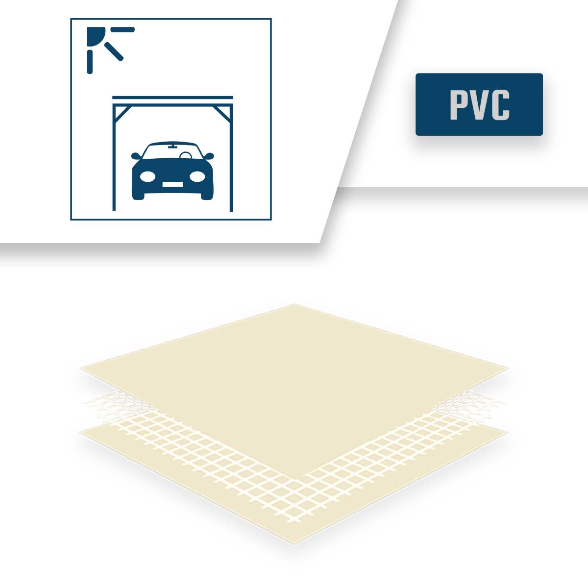 Bâche pour Carport sans Oeillets 3x7 m XP640CP Ivoire - garantie 10 ans Tecplast-4