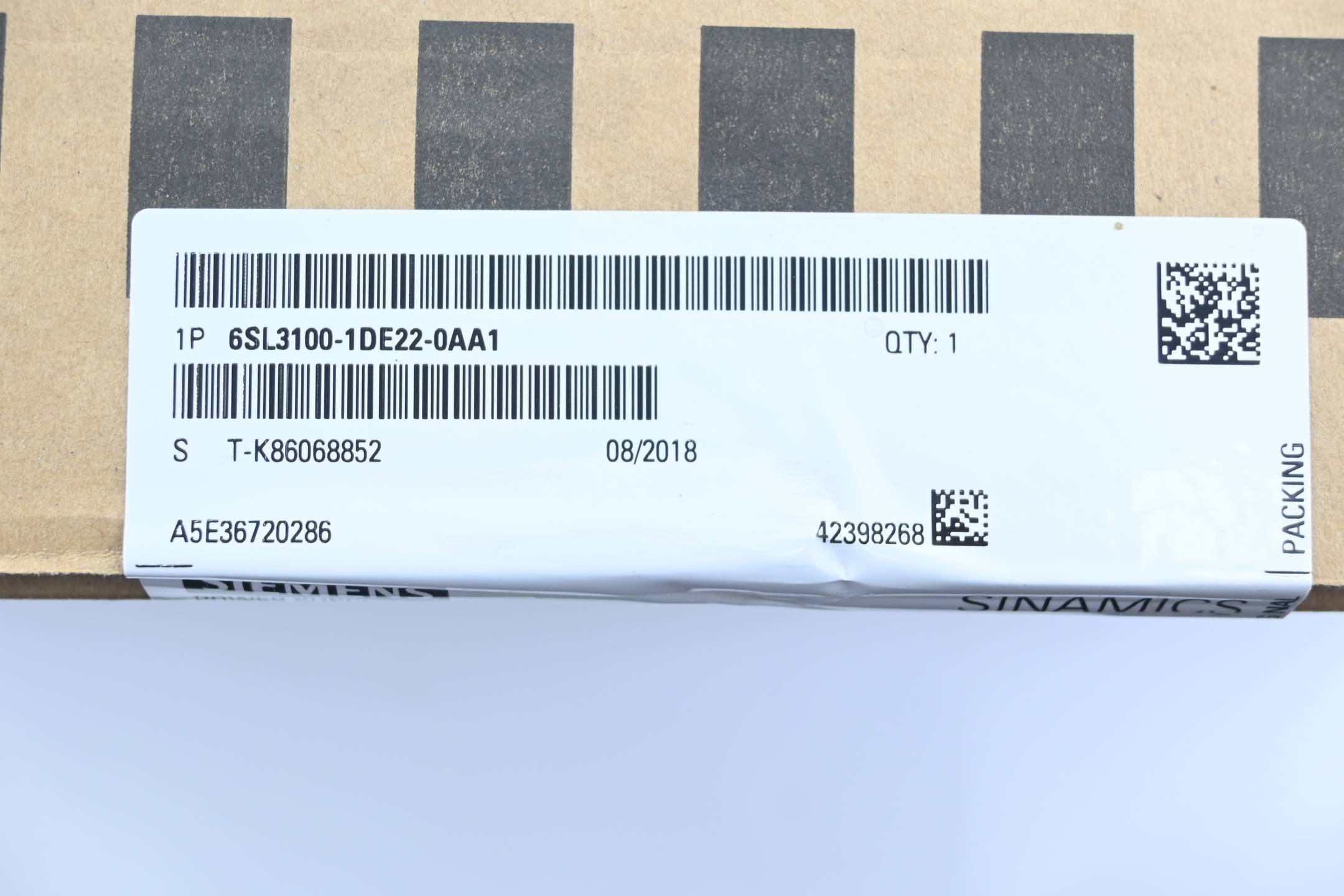 Siemens 6SL3100-1DE22-0AA1 - SINAMICS Control Supply Module Entrée : DC 600V/3A-1
