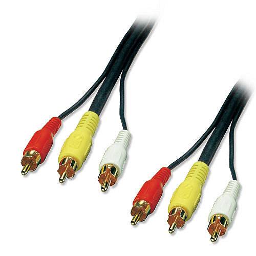 LINDY Cinch-RCA Composite AV Câble de raccordement [3x Cinch-RCA mâle - 3x Cinch-RCA mâle] 3.00 m noir-7