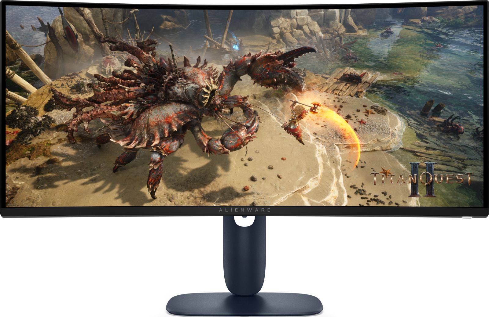 Alienware AW3425DWM, 86,4 cm (34"), 3440 x 1440 pixels, Wide Quad HD, LCD, 4 ms, Noir, Bleu-0