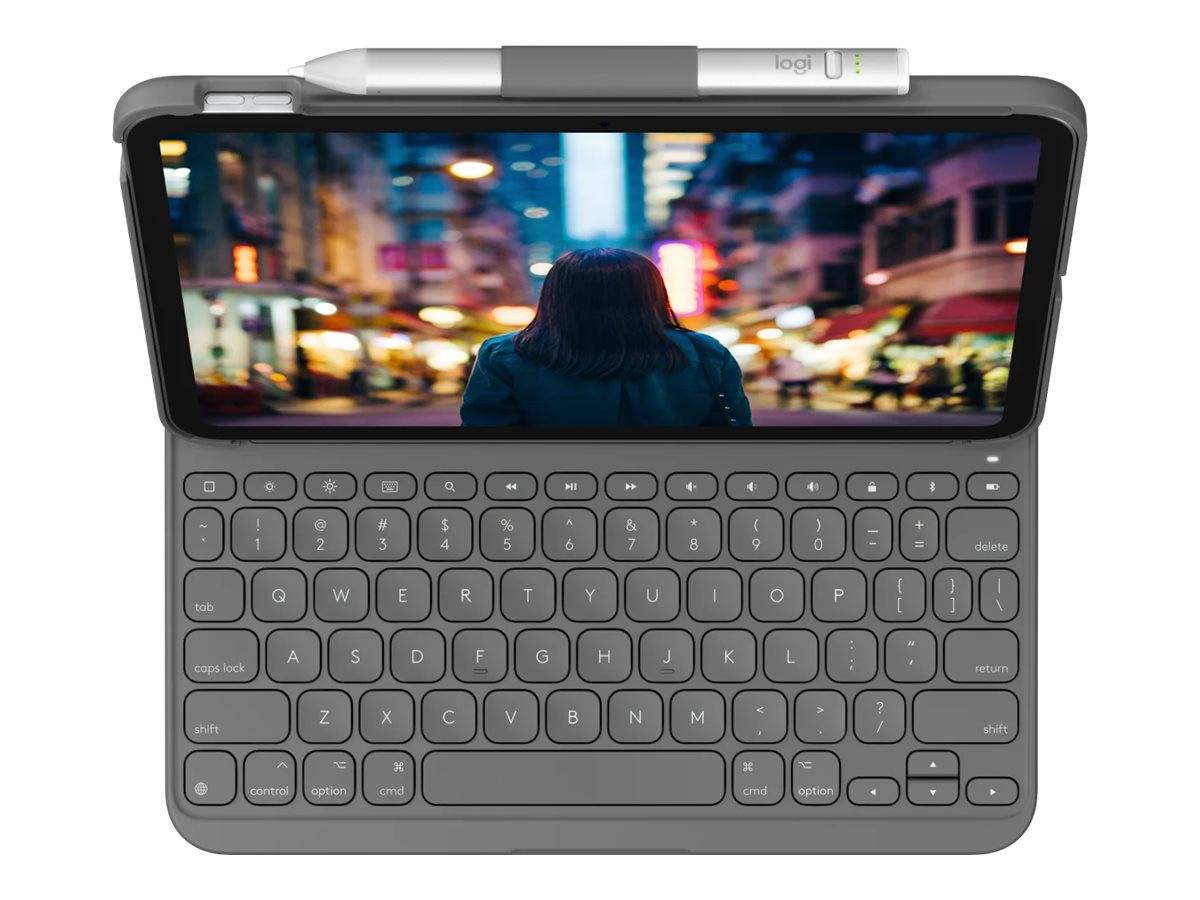 LOGITECH Slim Folio for iPad 10th gen - GREY - (FR) - CENTRAL-0