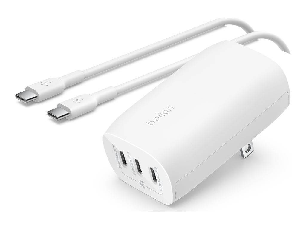 BELKIN BOOSTCHARGE 3-Port USB-C Wall Charger with PPS 67w with 100w 5A USB-C Cable-3