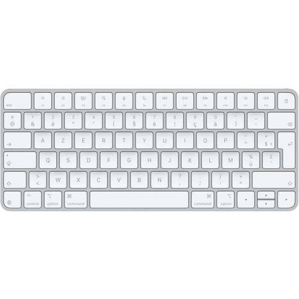 Apple Magic, Avec fil &sans fil, USB + Bluetooth, AZERTY, Blanc