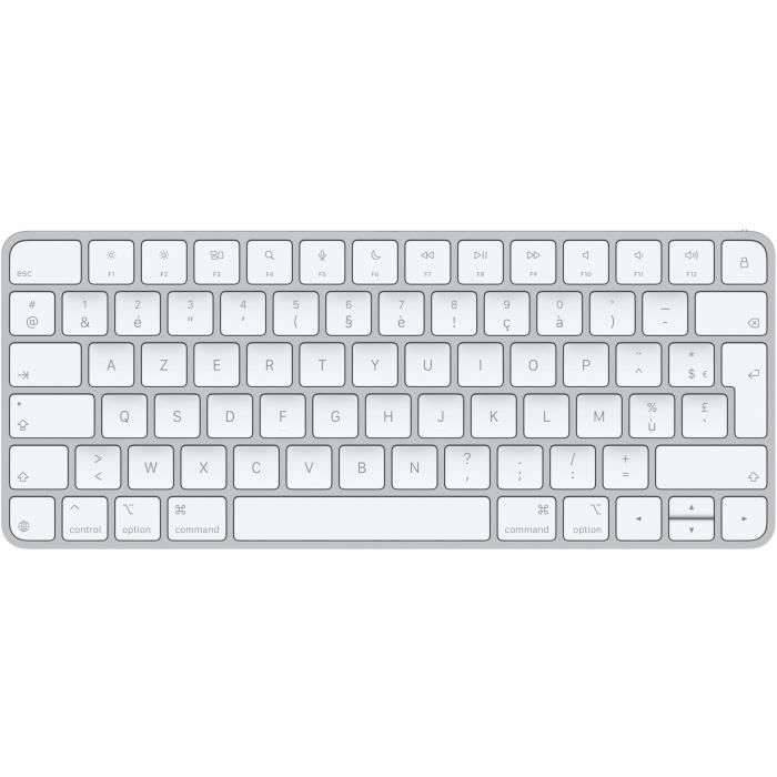 Apple Magic, Avec fil &sans fil, USB + Bluetooth, AZERTY, Blanc-0