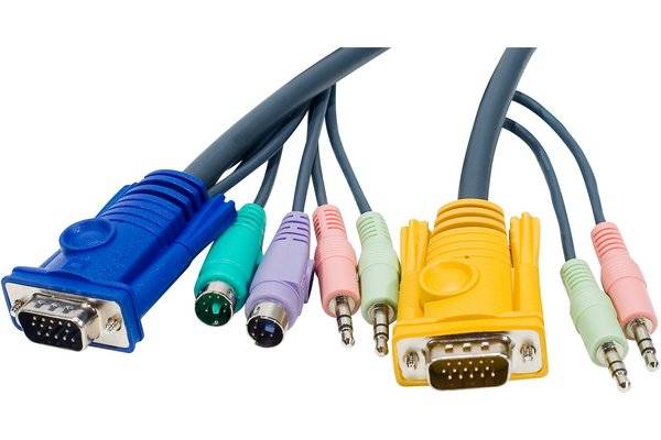 ATEN Câble KVM 5m PS/2 avec SPHD 3 en 1 et audio - 5 m - PS/2 - PS/2 - VGA - Noir - HDB-15 - 2 x 3.5mm - 2 x PS/2-1