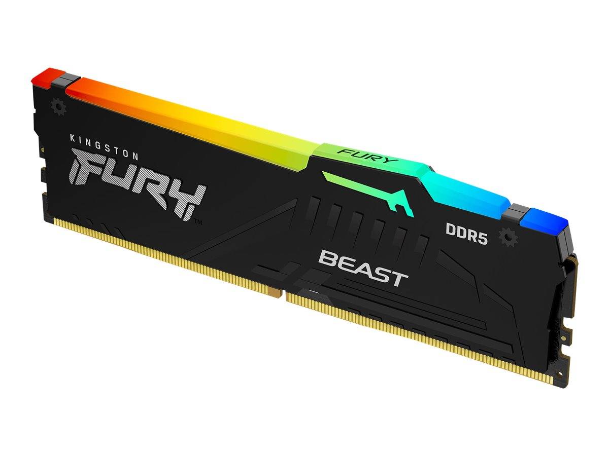 KINGSTON 16Go 6000MT/s DDR5 CL30 DIMM FURY Beast RGB EXPO-1