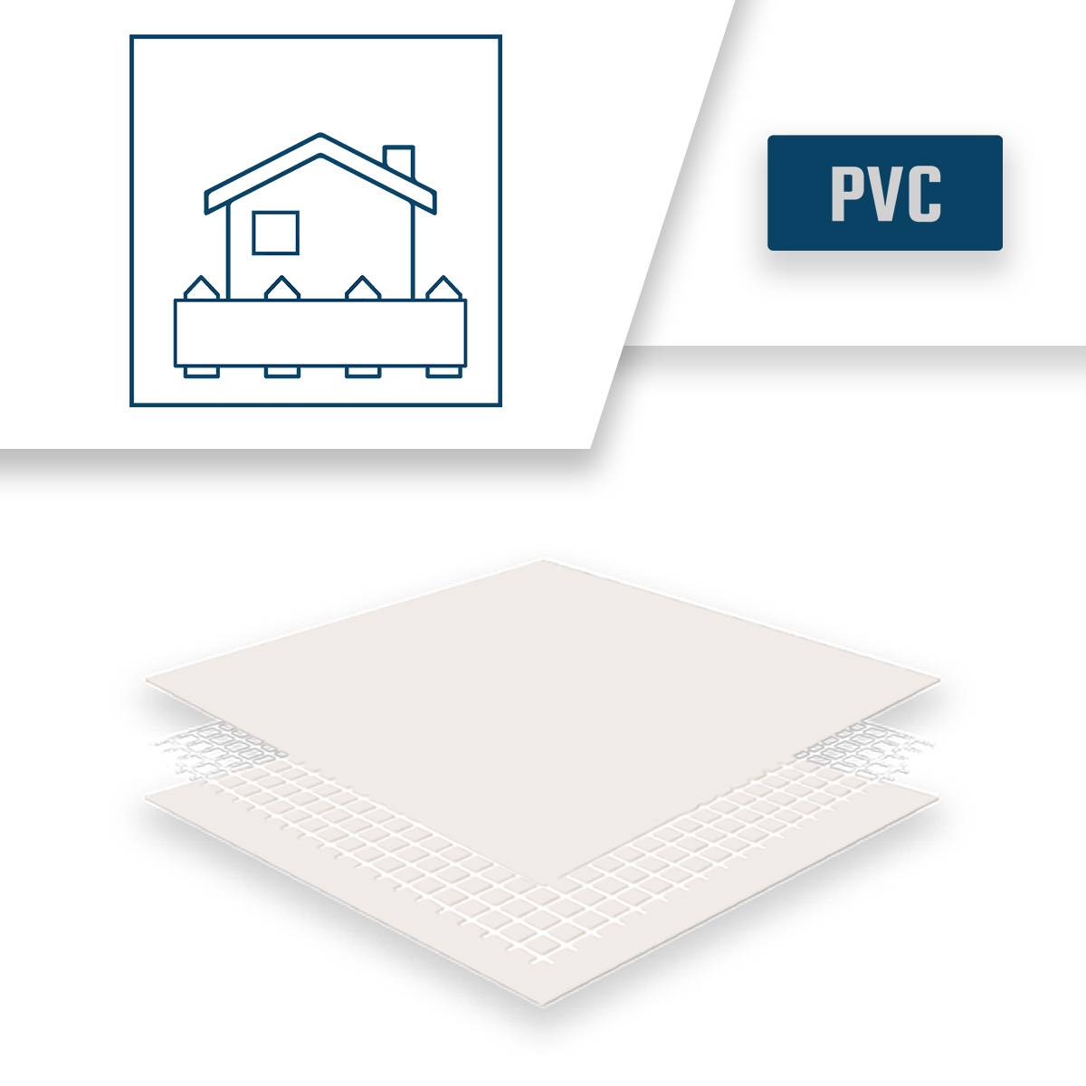 Bâche brise-vue Tecplast lp640bv 2x3 m - blanc crème - garantie 8 ans-3
