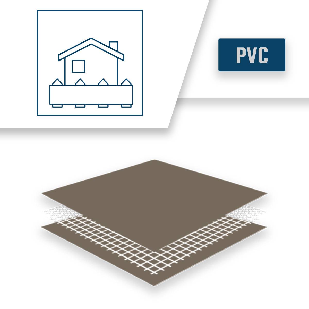 Bâche brise-vue Tecplast lp640bv 2x3 m - taupe - garantie 8 ans-4