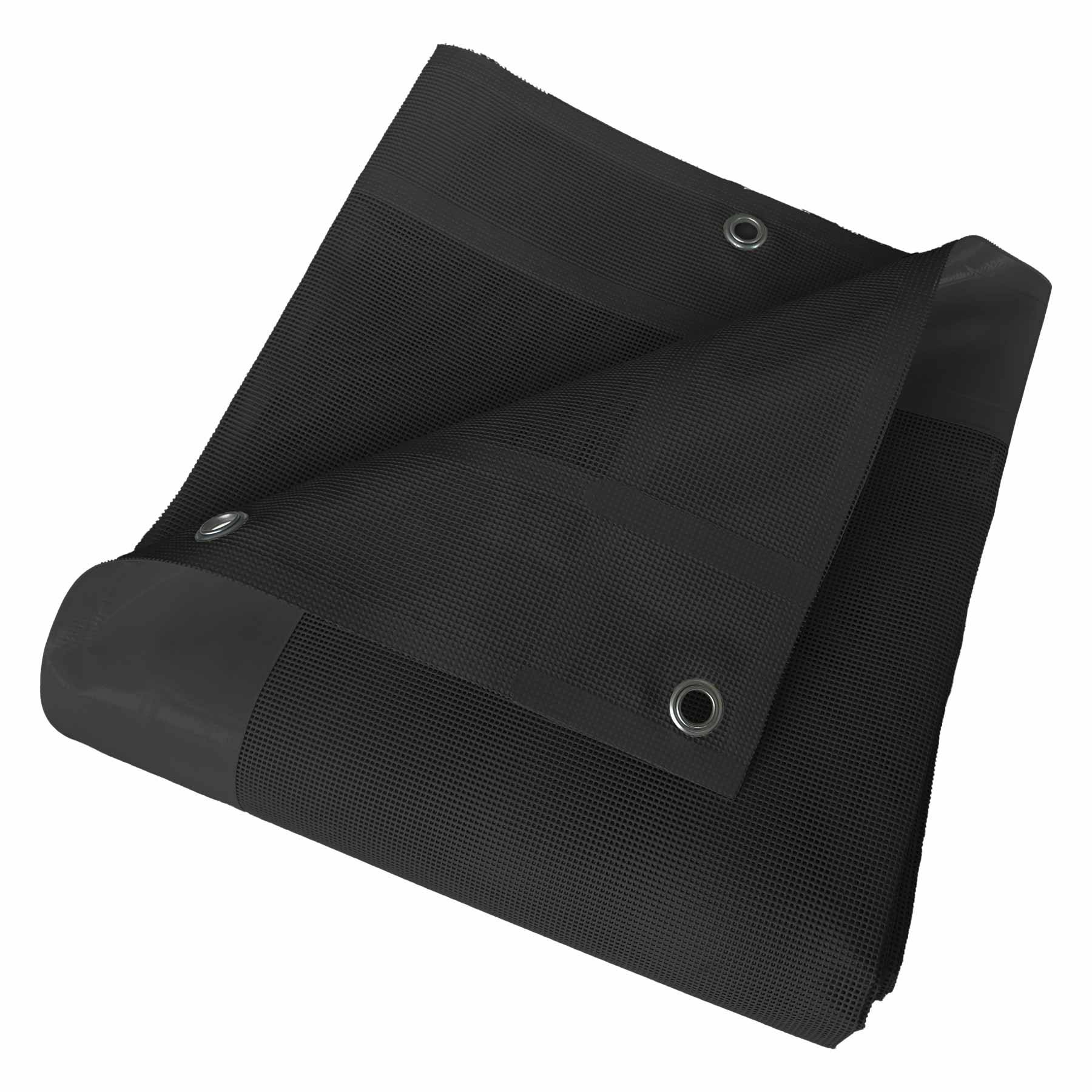 Bâche brise vue micro-perforée Tecplast mp460bv 3x3m - noire - garantie 5 ans-0